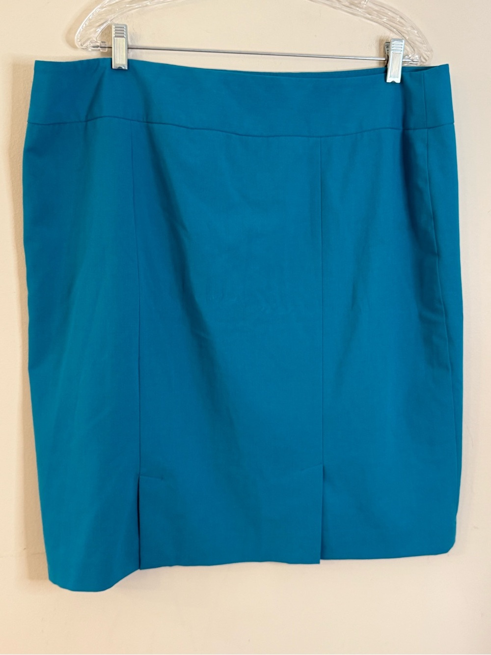 Liz Claiborne teal straight mini skirt preppy versatile colorful work party 18